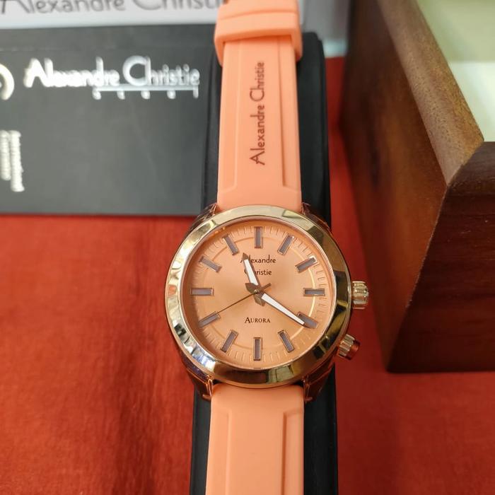 Jam Tangan Analog Wanita Alexandre Christie Ac 2928 LH Rubber/Karet