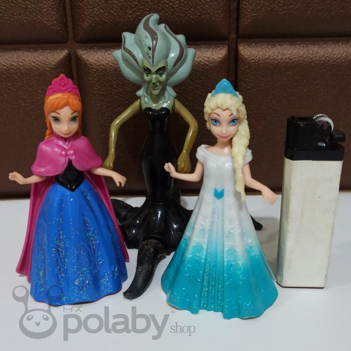 FIGURE DISNEY PRINCESS ELSA ANNA FROZEN SNAP GOWN BONUS MORGANA