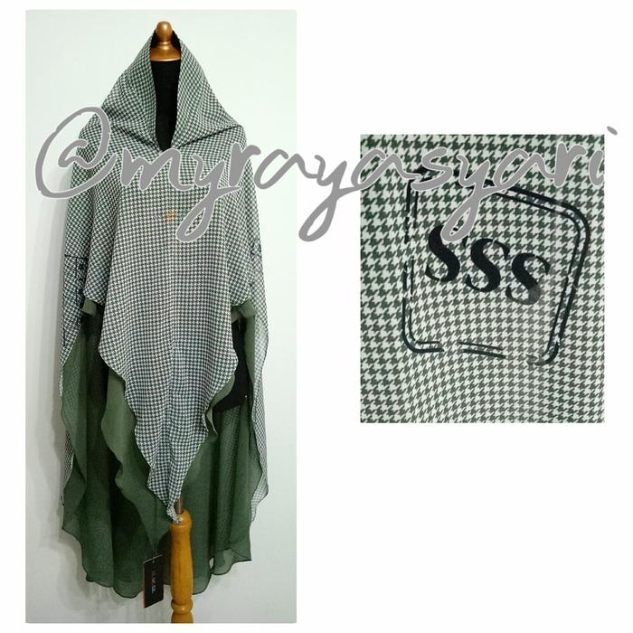 khimar Syari sisesa hallmark#2 grey papermint