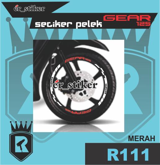 stiker pelk gear 125 lis velg yamaha gear 125 Motor Motorcycle