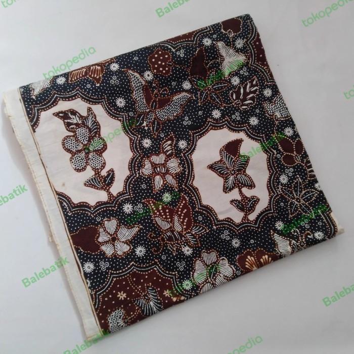 Kain jarik kombinasi tulis granitan bal bal kupu sobo coklat putih