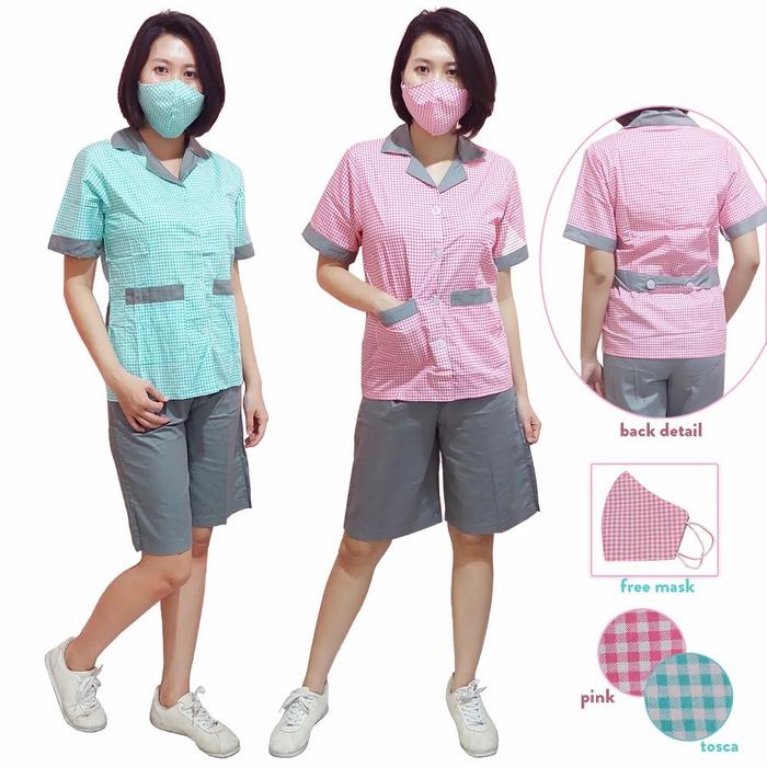 JUMBO XXXL Seragam Suster Babysitter Uniform Full Katun Premium Cotton