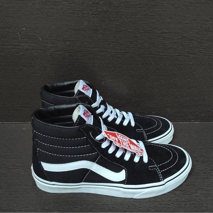 vans sk8 hi black white resmi