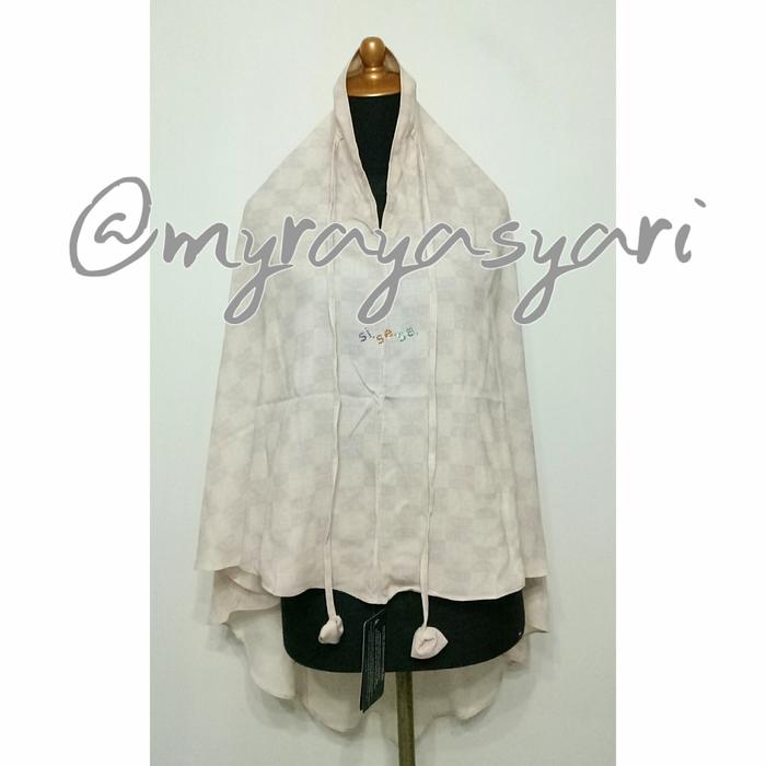 Khimar sisesa syariah light ivory