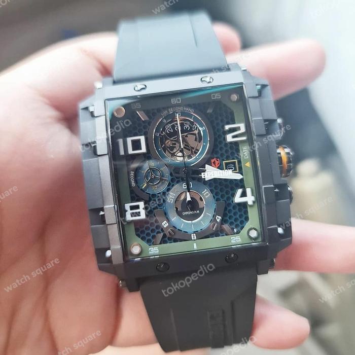 Jam Tangan Expedition Pria Original E6757 Black List Green