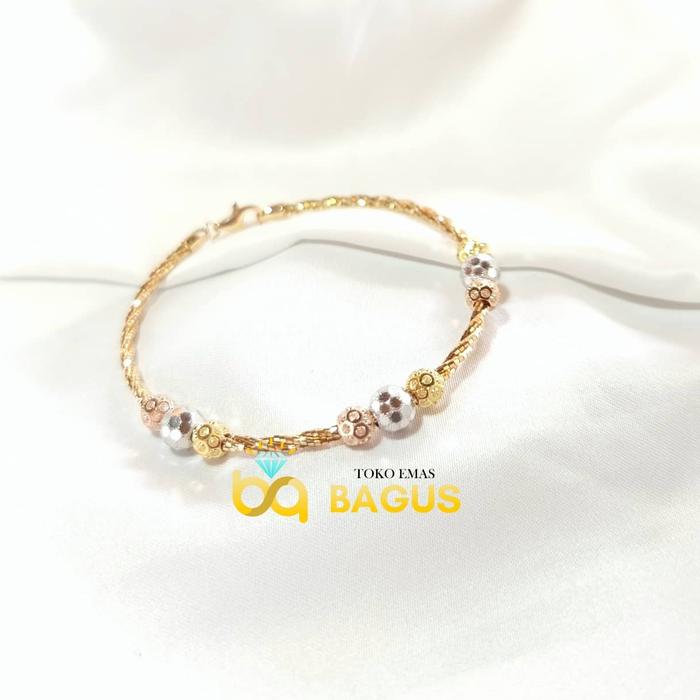 Gelang Choker Candy Emas Asli kadar 375 UBS Gelang Oval Bangle Candy 1