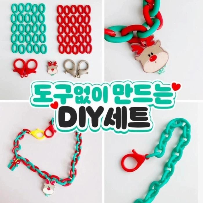 D.I.Y - Cute Korean Mask Strap Christmas Edition / Kerajinan anak