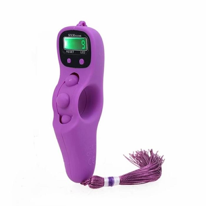 Tasbih Digital Ibadah Doa Zikir Muslim Lampu LED Premium - Ungu Purple - SXH5136 - SKU 2.012.0078