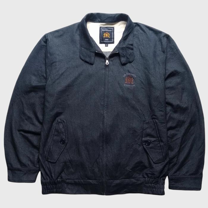 jaket harrington casual denim quatoro leoni uomo japan