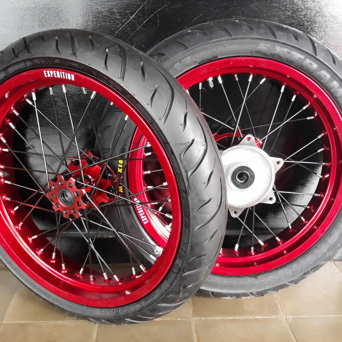 ban set supermoto crf 150 merah