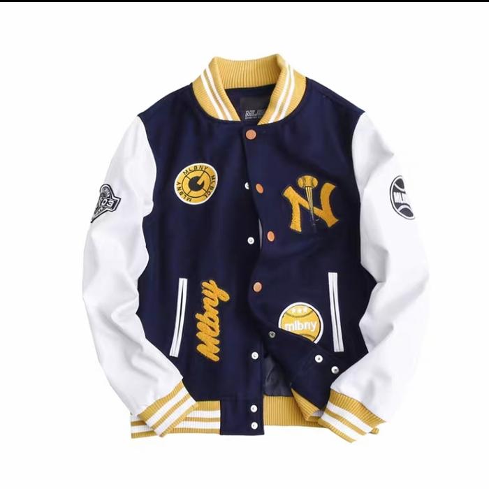 Varsity Jacket MLBNY Unisex Bomber Jacket [ Yellow Collar ]