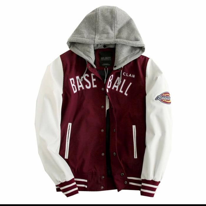 Varsity Jacket MLBNY Unisex Bomber Jacket [ Maroon Hoody ]