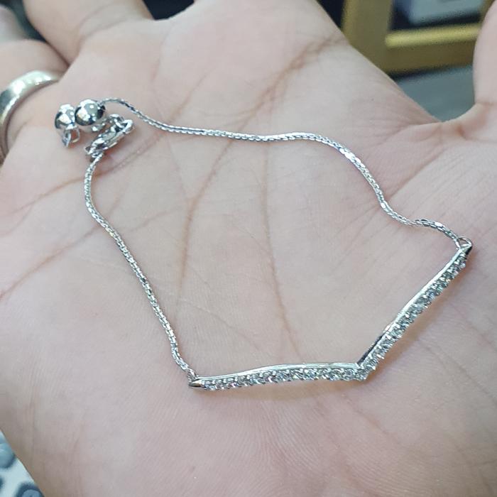 gelang aurel emas putih serut