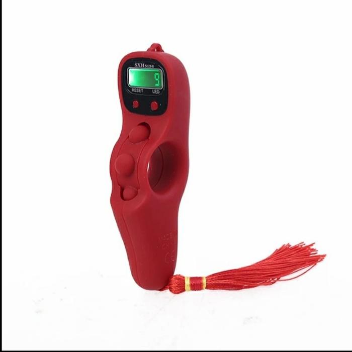 Tasbih Digital Ibadah Doa Zikir Muslim Lampu LED Premium - Merah Red - SXH5136 - SKU 2.012.0081