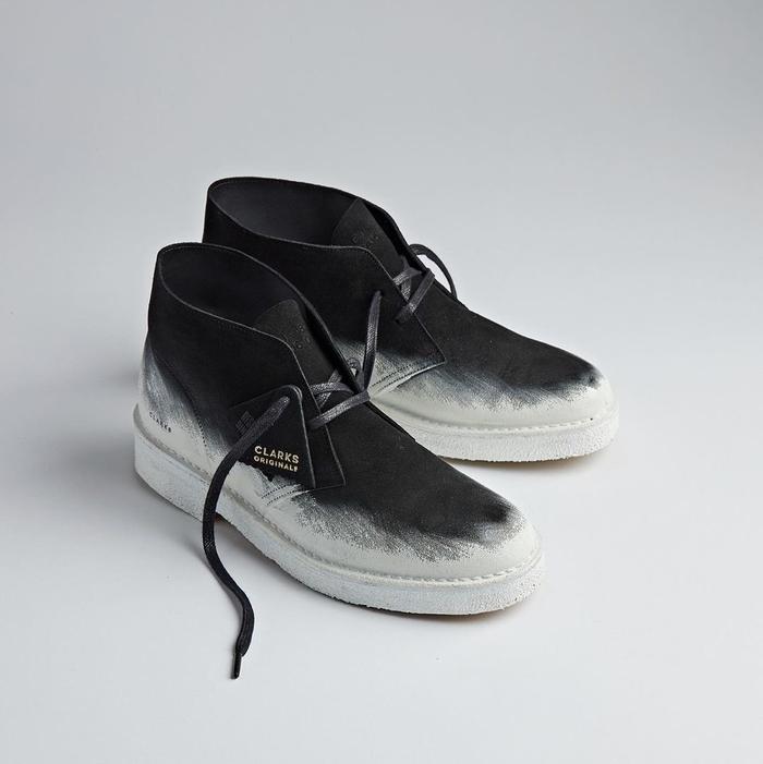 Clarks Originals Desert Boot Paint “Black/White”