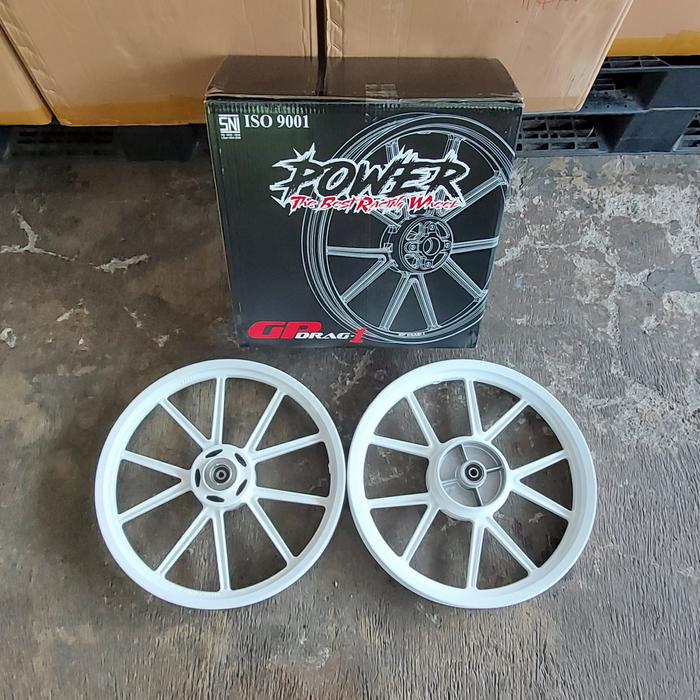 velg racing jupiter Mx 135cc tubeless ring 17 putih