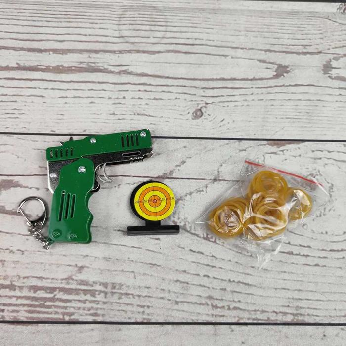 Mainan Anak Anak Pistol Mini Penembak Pelontar Peluncur Karet Gelang