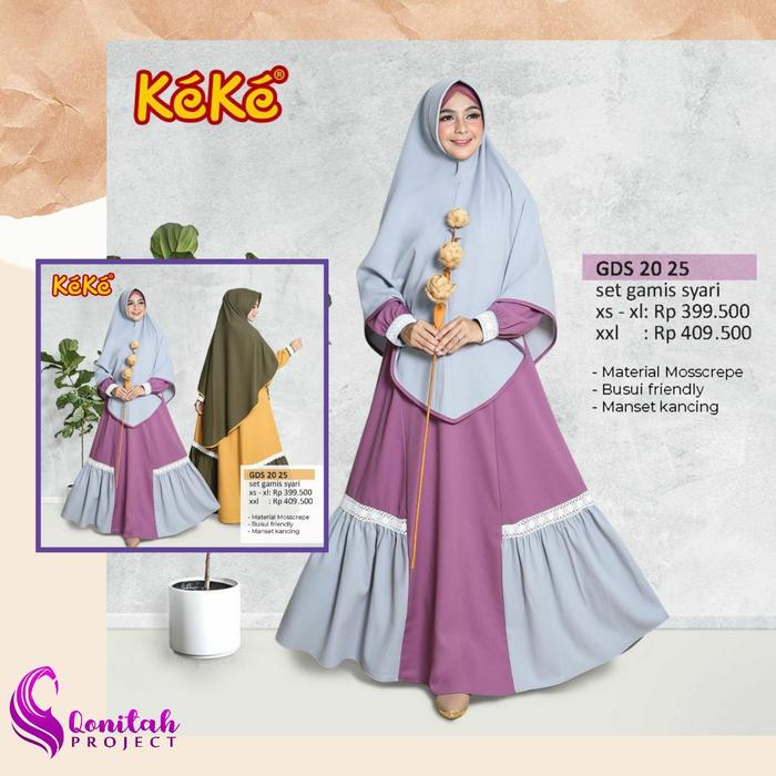 Qonitah Project Gamis Dewasa GDS 20 25 Baju Busana Muslim QP01