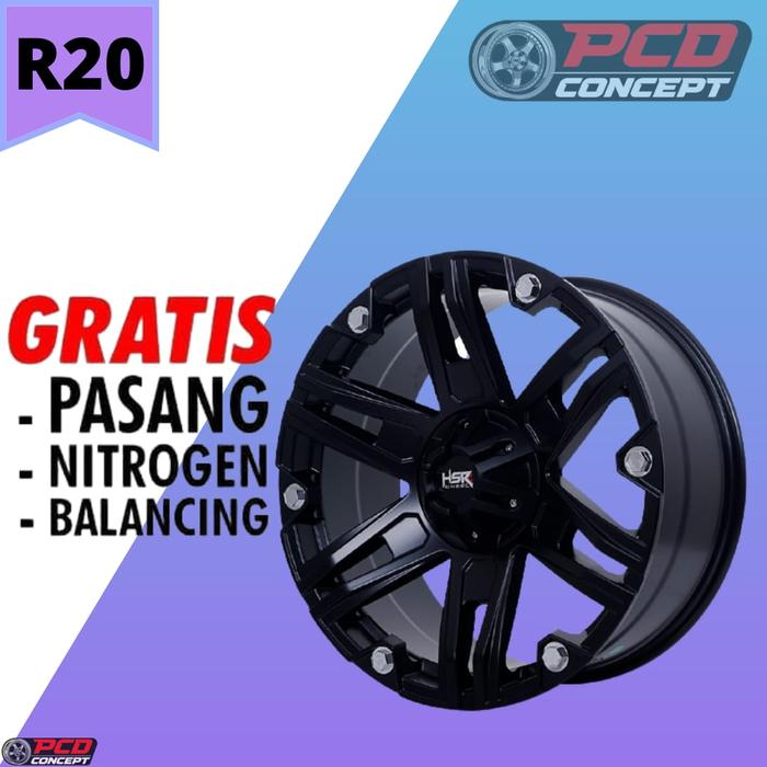 Paket velg ban R20 buat pajero,fortuner,hilux | RING 20 | murah hitam