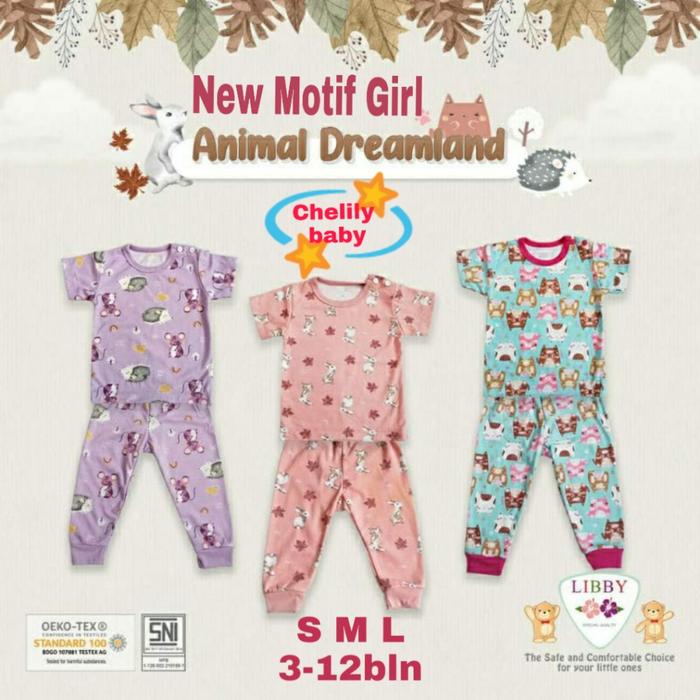 Libby SML Setelan Baju pendek Celana Panjang Dreamland 3-12 bulan