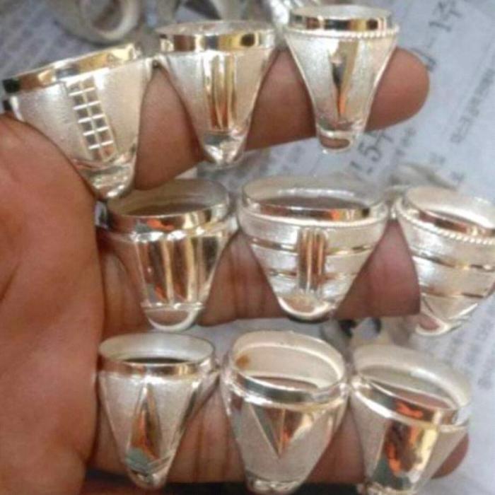 Cincin emban Ring Perak Handmade Manual lokal model kurung