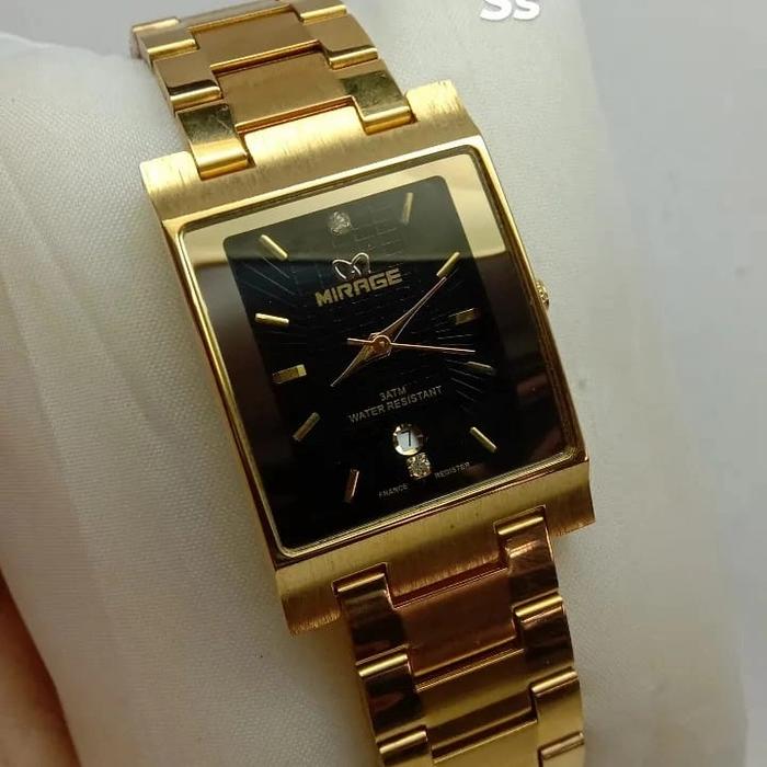 Mirage 7045BSP-M/jam mirage original pria/wanita kuning/combinasi