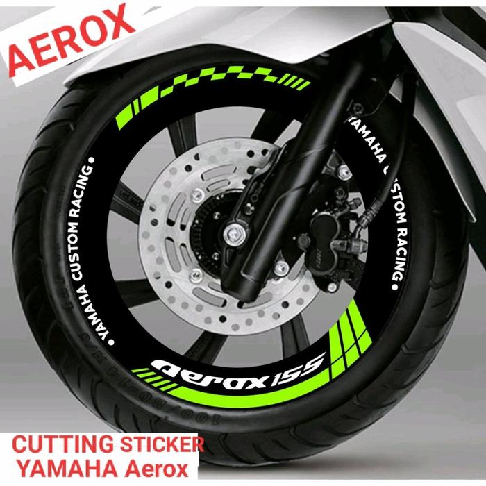 sticker velg aerox 155 cutting sticker velg motor sticker velg aerox