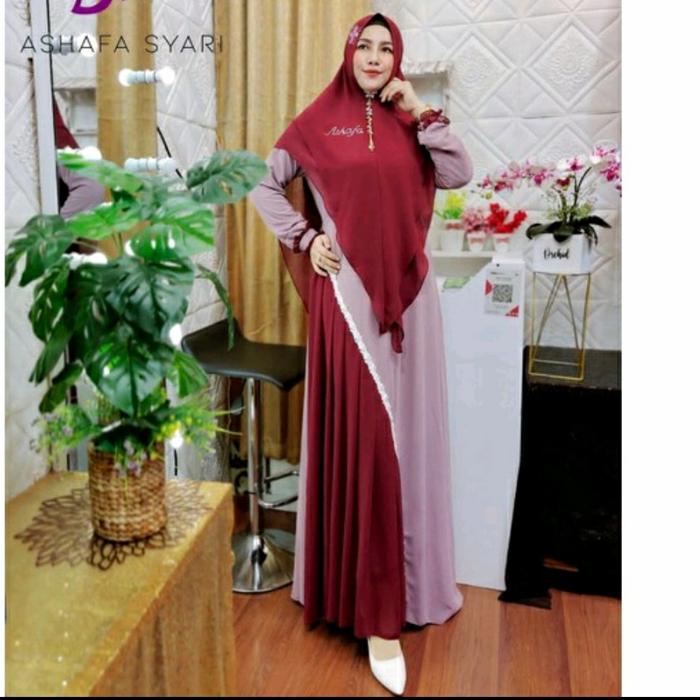 BAJU GAMISSET KHIMAR AKHIFA POLOS VOL 2 By ASHAFA SYARI/ELMUMTAZA
