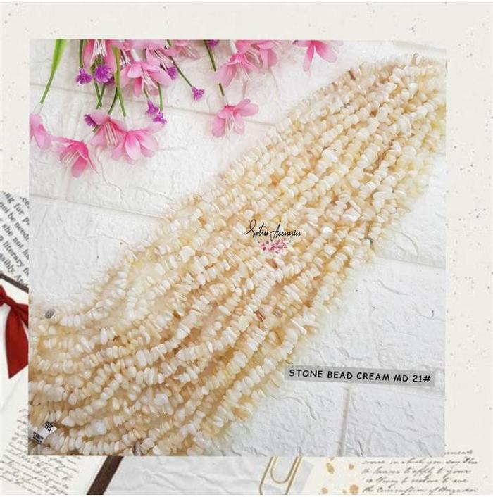 Stone Bead Cream MD 21# /Batu pecah cream MD 21#/Batu koral