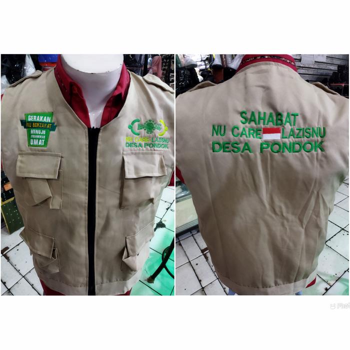 rompi lazisnu cream bordir lengkap