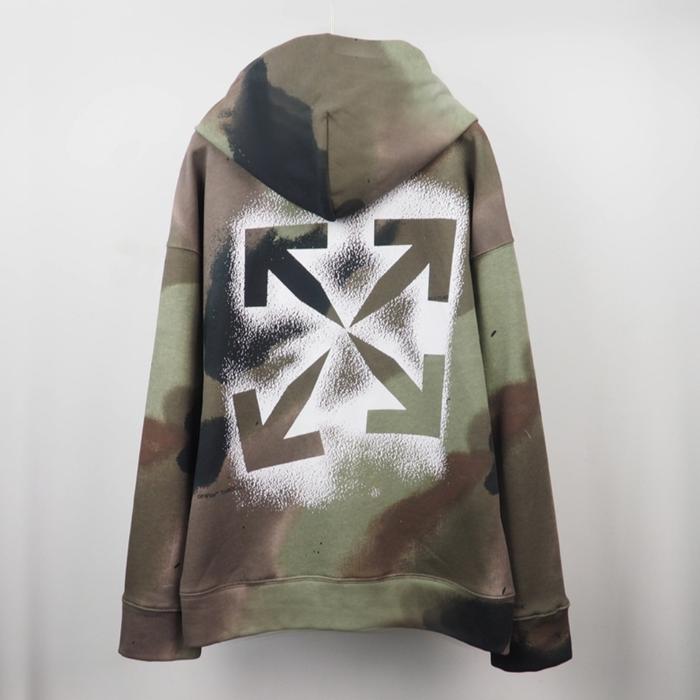Hoodie Off White Army Camo Stencil