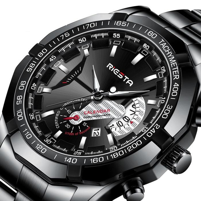 Riesta S001 Jam Tangan Pria Analog Quartz Stainless Steel Anti Air