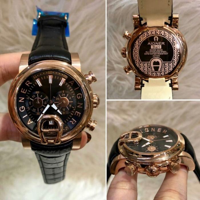 Jam Tangan Pria Aigner Bari A37500 Black