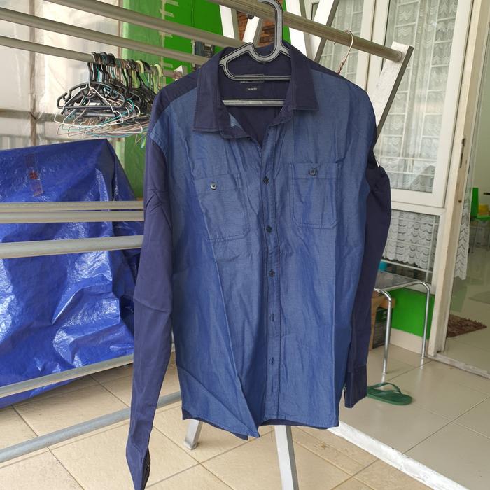 MURAH (NEW) baju zara man denim couture slim fit KEMEJA size XL