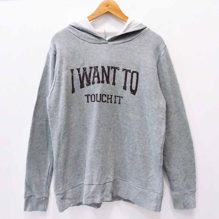 BY106 SIZE L GRAY PULLOVER UNISEX HOODIE HANGAT IMPORT MURAH SECOND