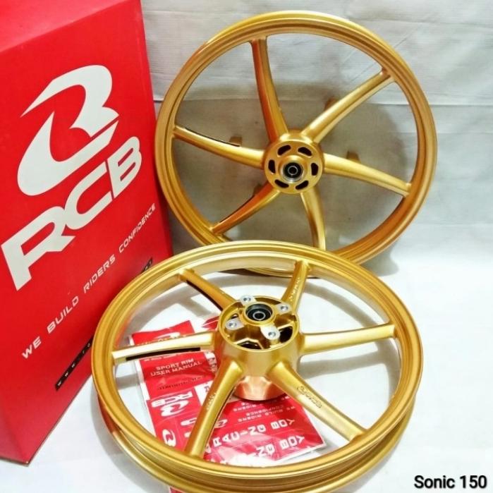 Velg - pelek RCB SONIC 150 set depan belakang full gold - autovin