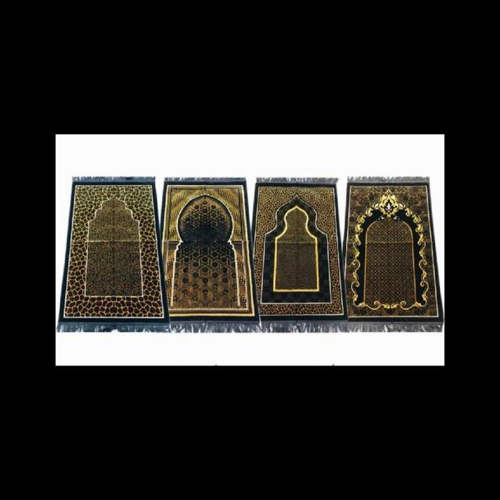 Sajadah Tebal Turki Aydin Ultra Black White