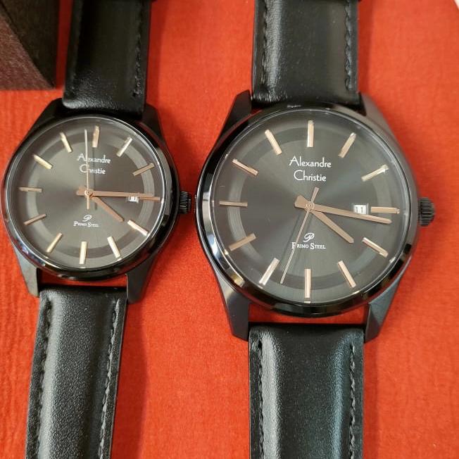 Jam Cuople/Pasangan Original Alexandre Christie Ac 1027 MD/LD Stell