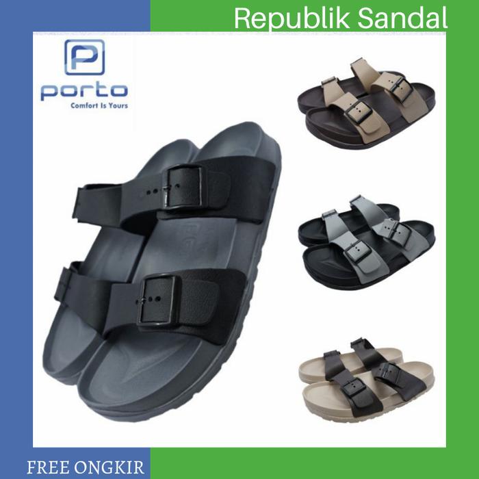Sandal Pria Porto 1029M 40-44 sandal Casual Porto 1029 M karet Ringan