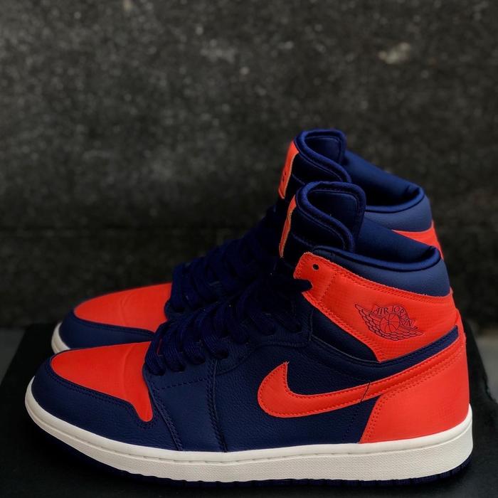air jordan 1 high blue void authentic sneakers 100%