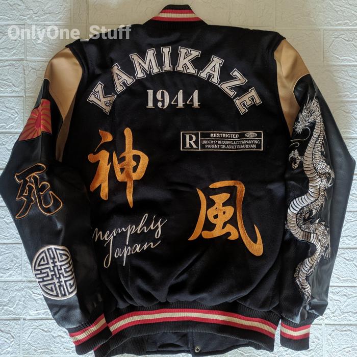 VARSITY JACKET - KAMIKAZE BLACK (limited edition) | Memphisorigins