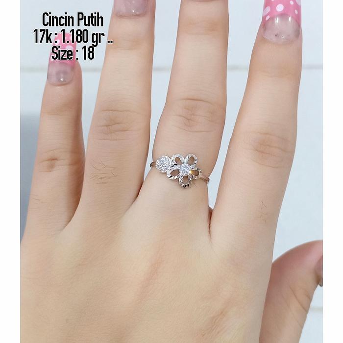 Cincin Emas / Mas Putih 17K berat 1.180 gram No.18