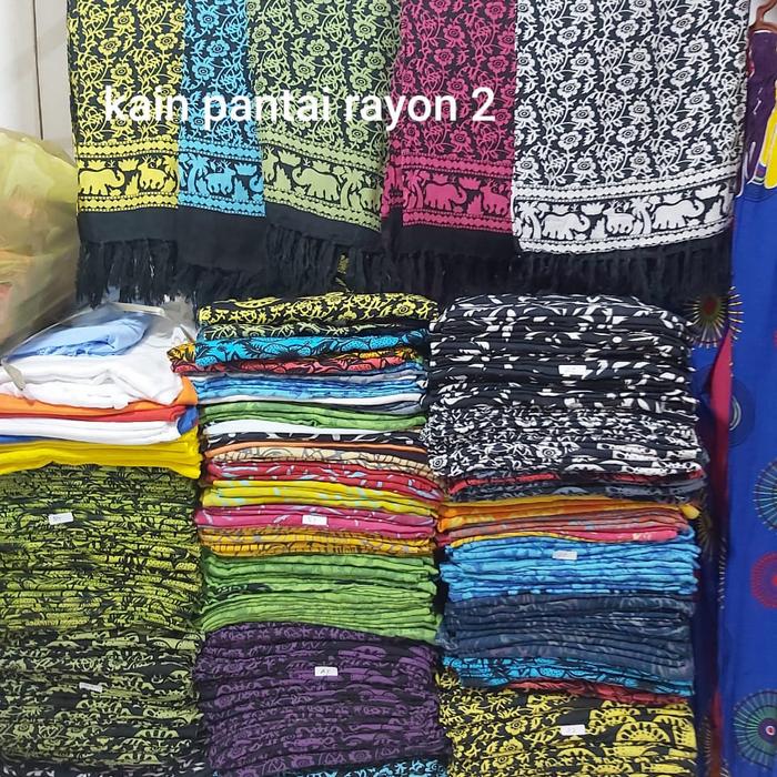 kain pantai rayon santung