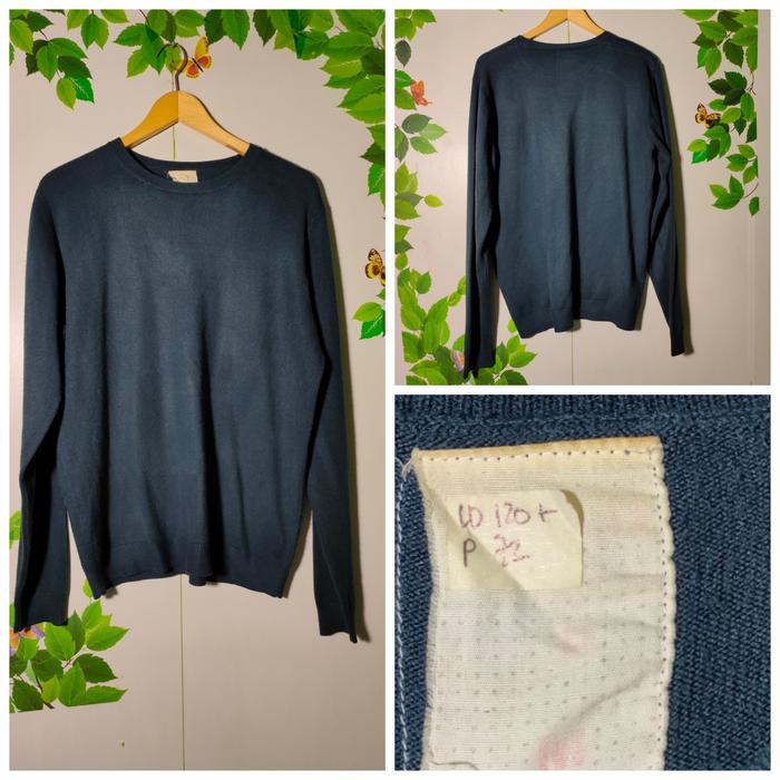 preloved sweater rajut pria navi
