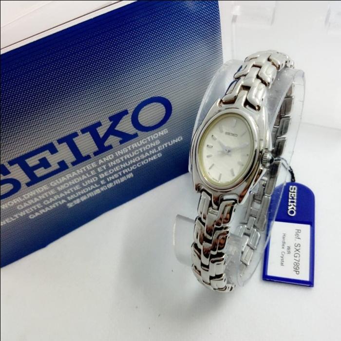 Seiko SXG789 gold jam tangan wanita Classic mini SXG789P original