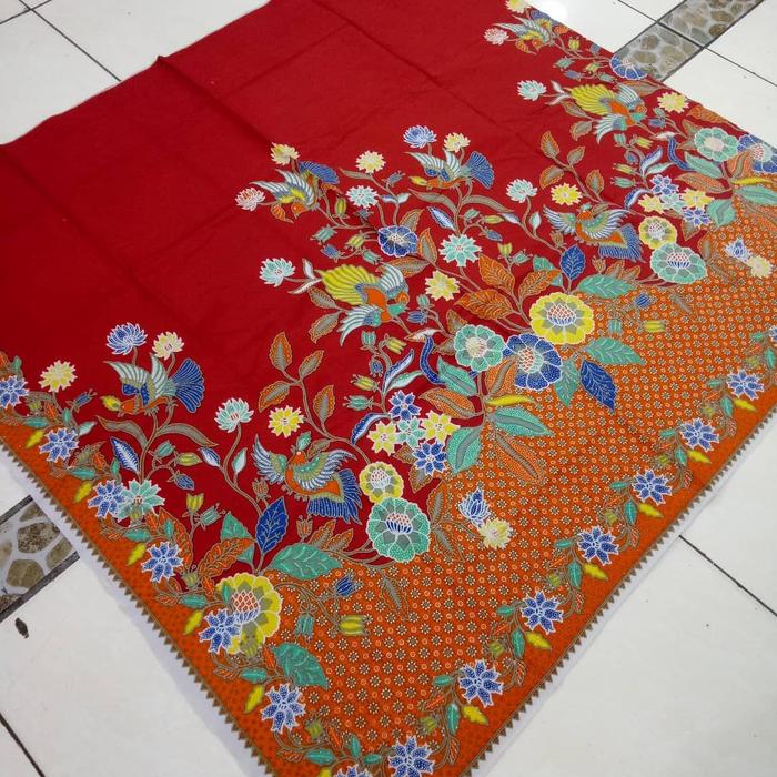 Kain Batik katun Solo motif Bunga warna warni