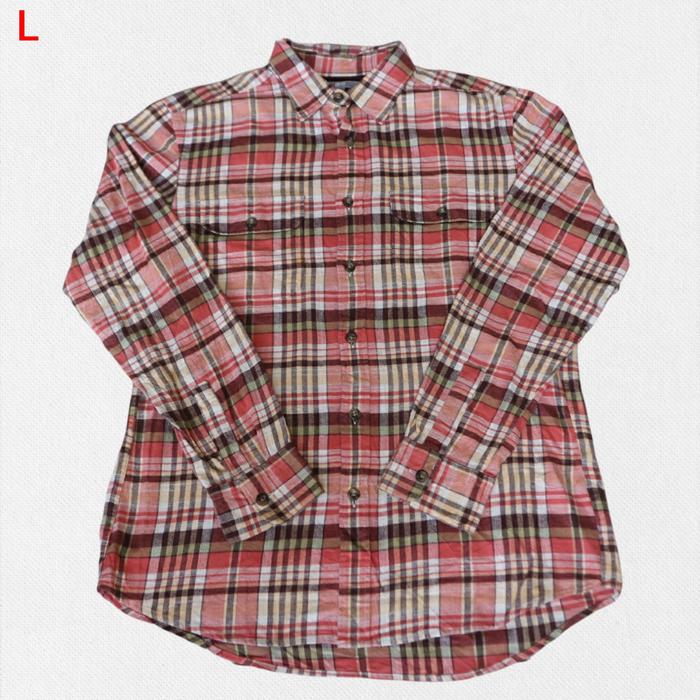 Kemeja Flanel Flannel Uniqlo Pria Thrift Lengan Panjang FUH85