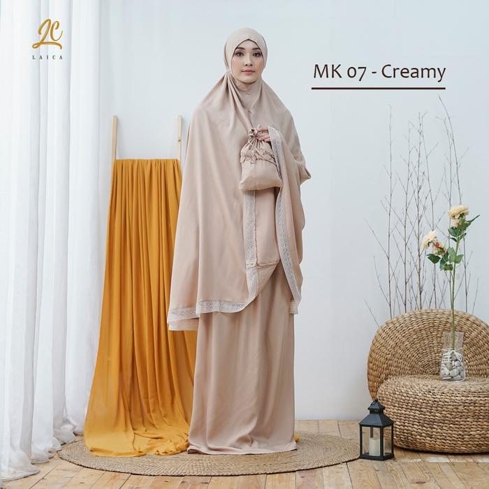 Mukena dewasa jumbo Laica bahan rayon adem mukena traveling