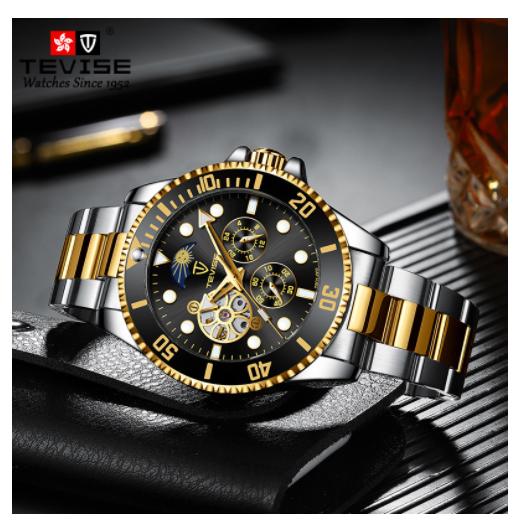 TEVISE Jam Tangan Mekanik Otomatis Bahan Stainless Steel T801-002