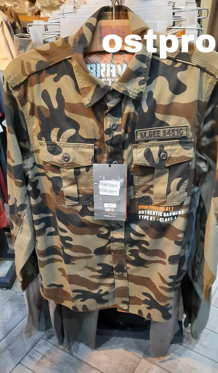 MGEE 3451C Original Outdoor Kemeja Jaket North 002 Green